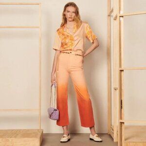 Sandro Straight-leg gradient-effect jeans Size 2